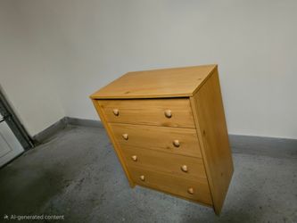 4-Drawer Light Wood Dresser