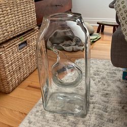 Massive blown glass vase