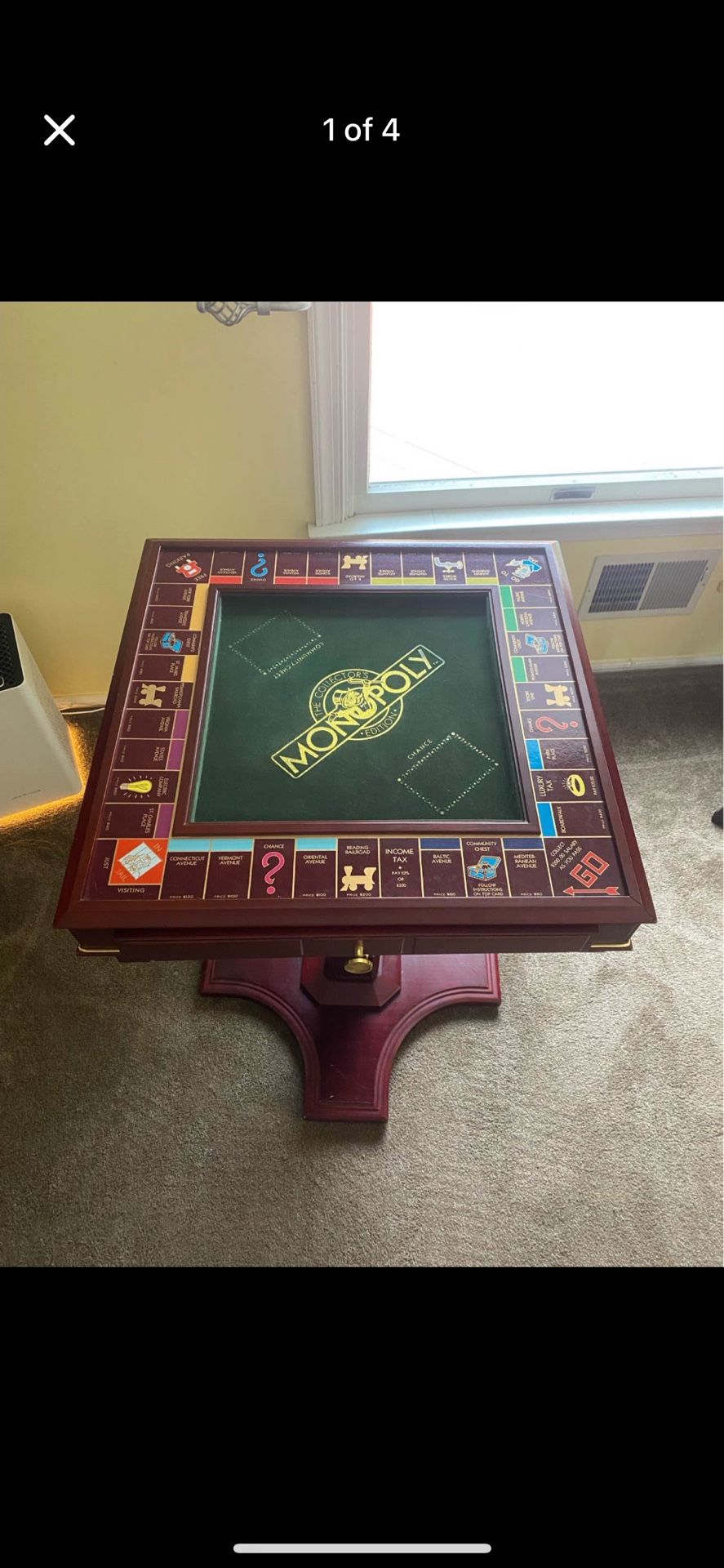 Franklin Mint Monopoly Table With Accessories 