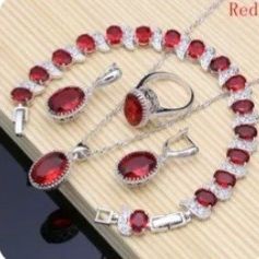 Silver Plated Set Ring Size 7