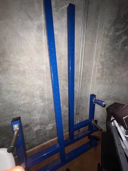 Squat rack / bench press. (4x4 with 3/8 holes)