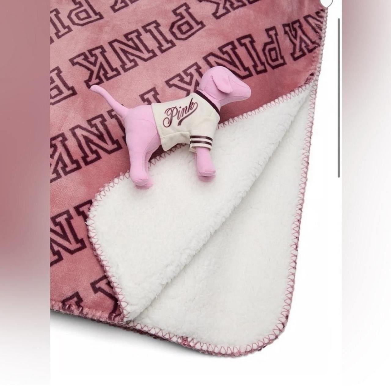 Victoria’s Secret Pink Throw Blanket With Mini Dog