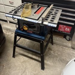 10” Ryobi table saw with stand