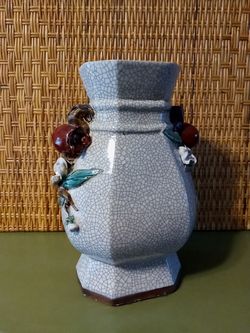 Heavy Majolica Vase