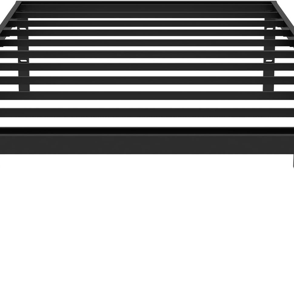 Caplisave Twin Bed Frames Metal Platform Twin Size Bed Frame 14 Inch Max 2000lbs Heavy Duty Metal Slat Support, No Box Spring Needed Underbed Storage,