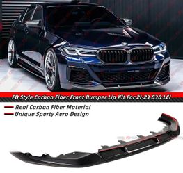21-23 BMW G30 530i 540i M550i Real Carbon Fiber Front Bumper Lip