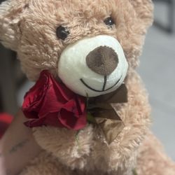 plushie with rose