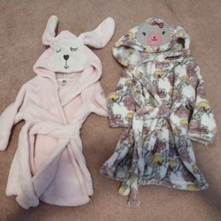 Baby Girl Size 0-9 Month Bath Robes 