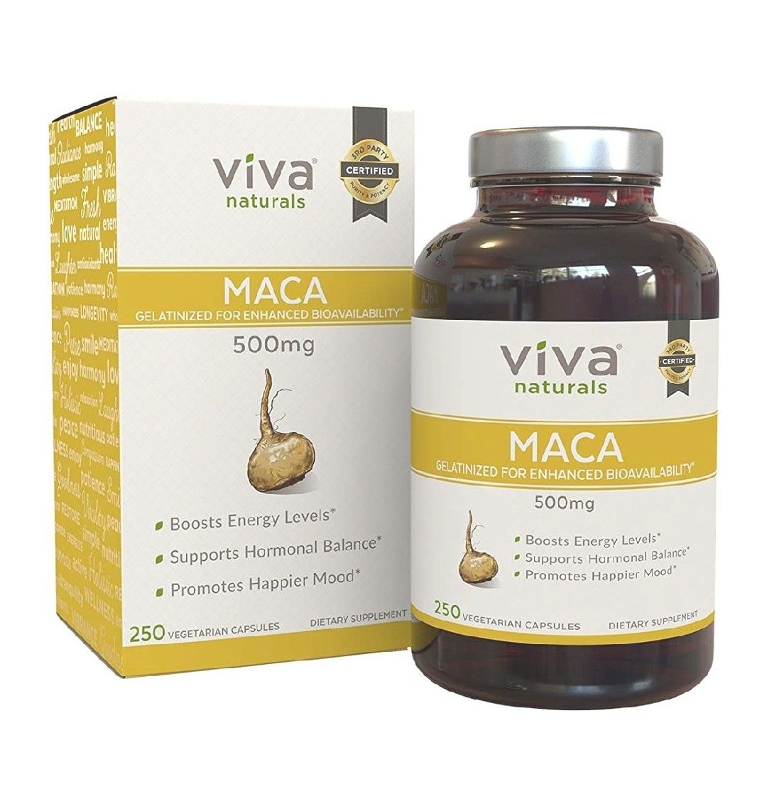 Organic Maca Root Capsules Balance Menopausal Mood