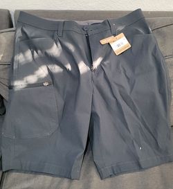 Eddie Bauer Men's Gray UPF 50+ Performance Cargo Shorts - Size 34