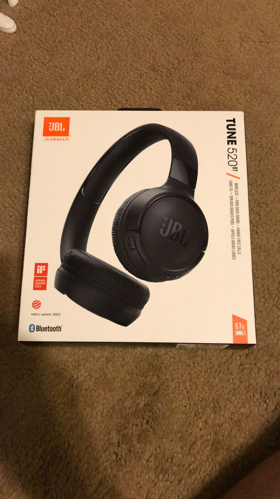 JBL 520 BT Wireless Bluetooth Headphones