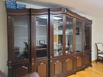 Majestic 6 Door Ornate Glass-Front Breakfront