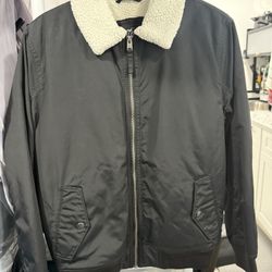 Hollister Faux Shearling-Lined Bomber Jacket Men Size XS