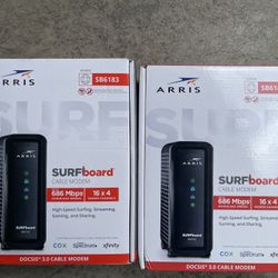 Arris Surf Board Cable Modem High Speed Surfing Streaming Gaming & Sharing 