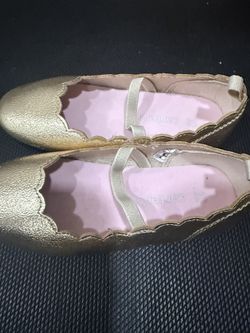 Gold Slip In Flats 
