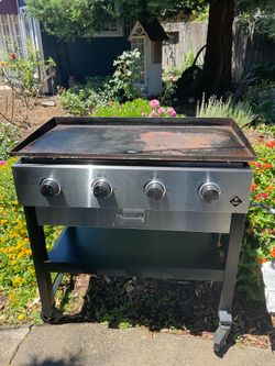 36 in 4 burner Gas Bbq Flat grill with cover