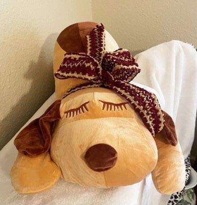 New, Firm, Soft 27.5-inch Large Dog Plush Hugging Pillow, By Elfishgo