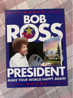 Funny bob ross metal poster