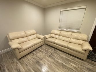 Genuine leather sofa