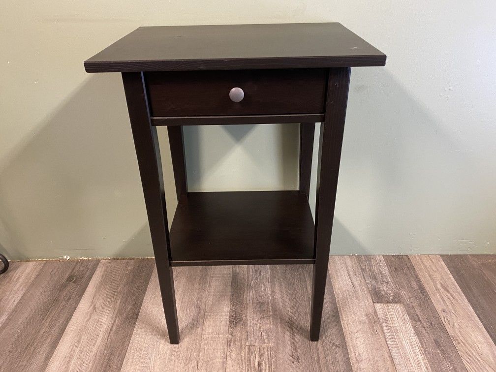 IKEA Hemnes Black Bedside Table