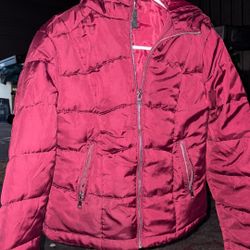 Burgundy jacket for kit size medium, very puffy
