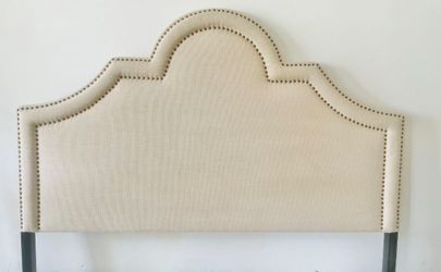 Beige Upholstered King Headboard