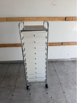 10-Drawer Rolling Storage Cart – Great Condition