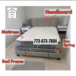 Brand New Queen Bedframe With Mattress & Boxspring 🚨 Only $349 🚨 Ready For Delivery Today 🚛