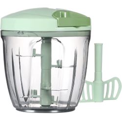 Cambom Manual Food Chopper Vegetable Cutter, Hand String Vegetable Chopper Onions Cutter for Vegetable Fruits Nuts BPA Free Food Safe Material, 900ml 