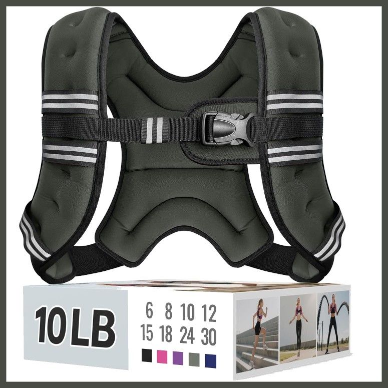 Weighted Vest for Men or Women 10 Pounds