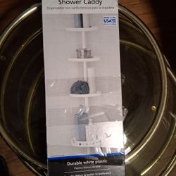 Mainstay Adjustable Tension Steel Shower Caddy New Condition 