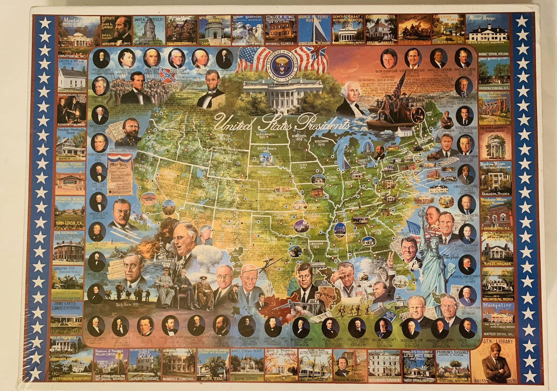 White Mountain Puzzles US Presidents 1000 Piece Jigsaw Puzzle