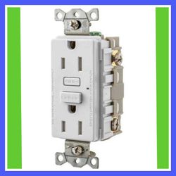 NEW WHITE GFCI ELECTRICAL OUTLET / ELECTRICAL OUTLET 