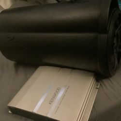 OG Bazooka Base Tube With Kenwood Amplifier and Kenwood CD Unit. 