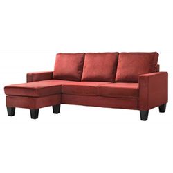NEW VELVET SOFA CHAISE ! AVAILABLE IN RED AND BLACK ! 