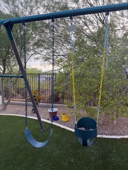 Lifetime Outdoor Two Swings Attachments Toddler Bucket Swing