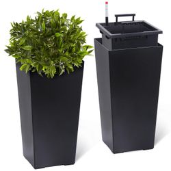 Brand New Garvee 23" Tall Planters Set of 2 Black