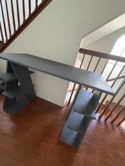 Grey wood handmade desk