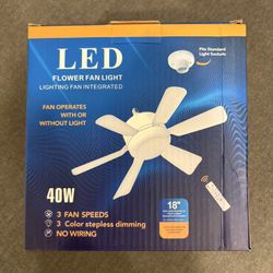 Brand New : Small 18inch LED Fan Light 