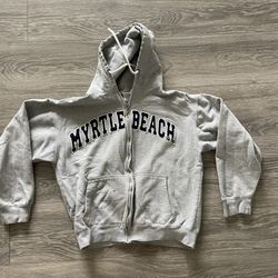 Vintage Myrtle Beach zip up sweatshirt. Please view pictures because it’s vintage it’s has wear in distress to it it’s part of age. D
