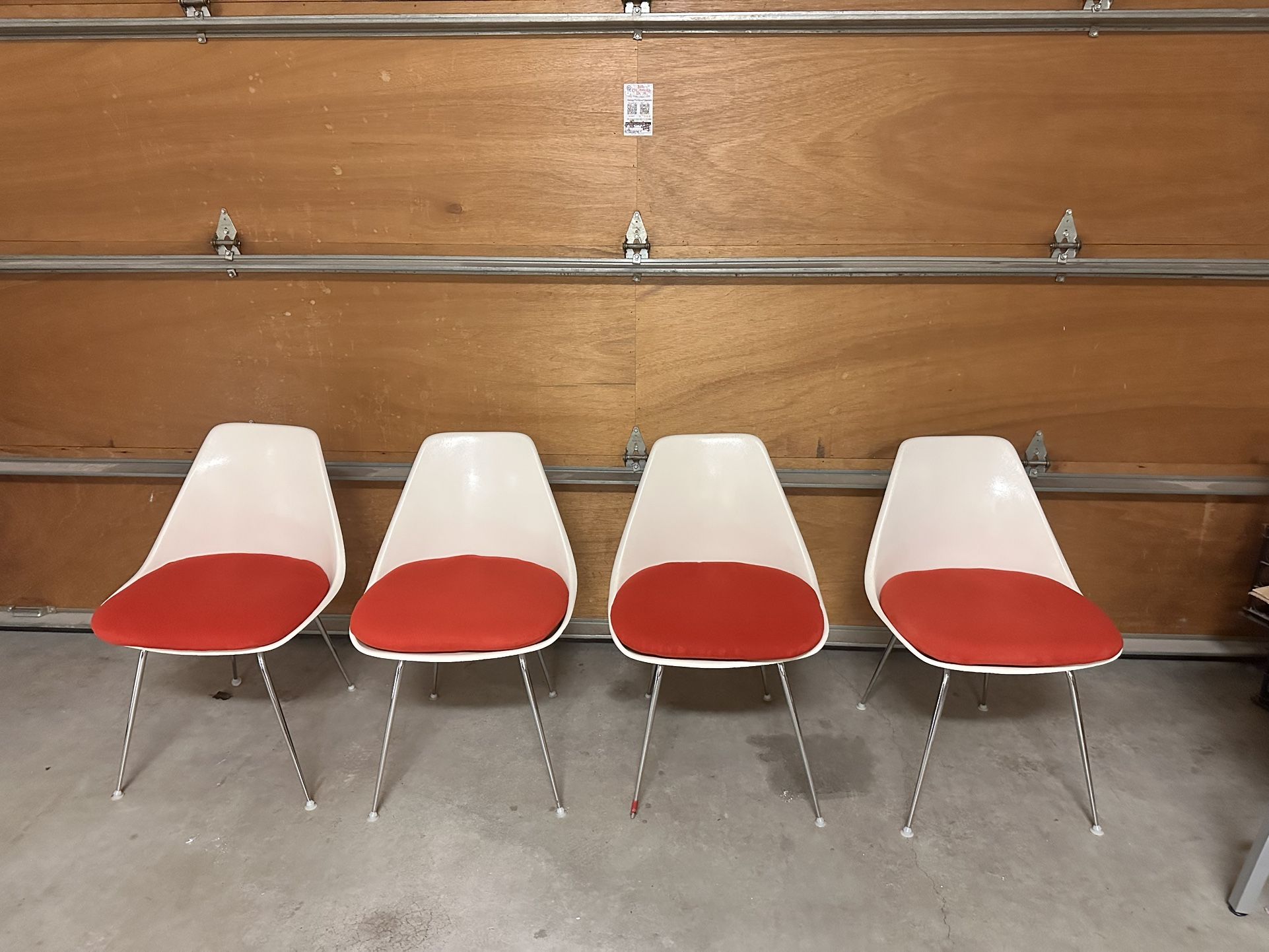 Mid Century Modern Original Maurice Burke Chairs Set of Four