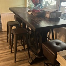 Heavy wood kitchen table