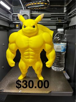 3D Printed Buff Pikachu Figure