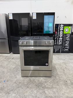 🚨OPEN BOX KitchenAid 30" Dual Fuel Downdraft Range Slide-In Stove  | KSDG950ESS1