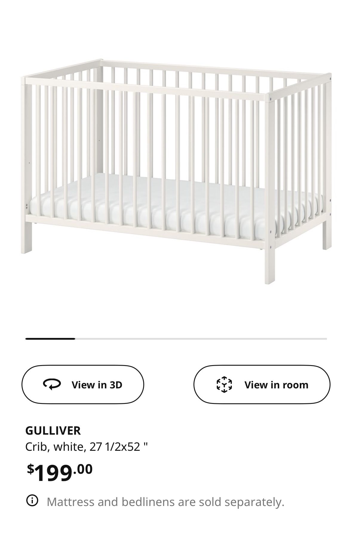 *Brand new* Ikea Crib + Mattress