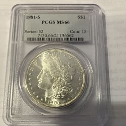 1881-S  PCGS  Graded MS 66 