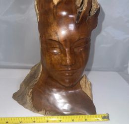 VINTAGE Koa Wood Hawaiian Sculpture signed by John Roberts