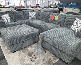Luxury Corduroy Extra Fluffy Fabric Modular Sectional Couch Set Color Options Only $39 down payment 👉 Please ask Jon Green for a discount when you ar