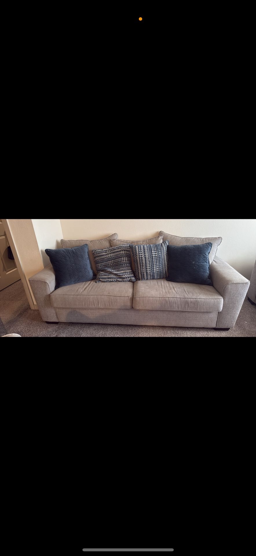 Ashley Furniture Grey Couch and Love Seat