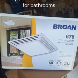 Bathroom Exhaust Fan W Light